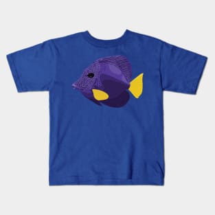 Purple Tang fish illustration Kids T-Shirt